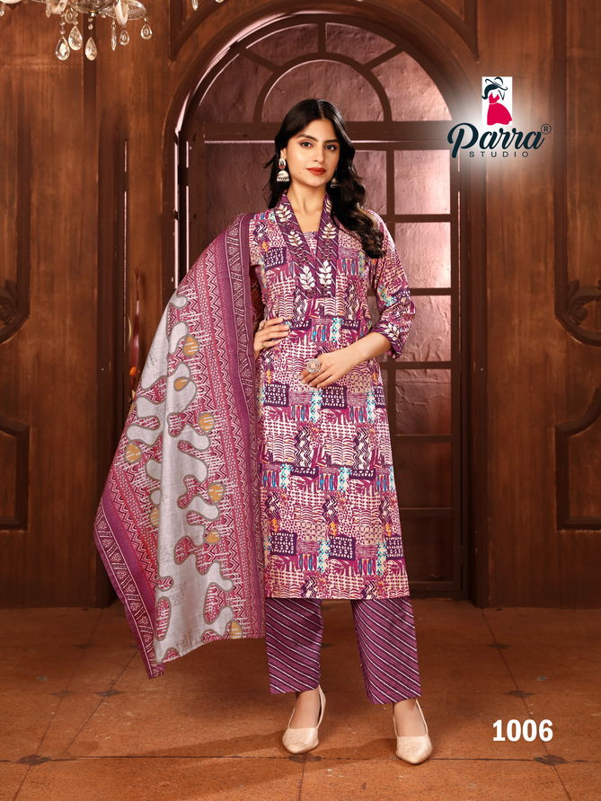 Kriti By Parra Chanderi Printed Designer Kurti With Bottom Dupatta Wholesale Shop in Surat
